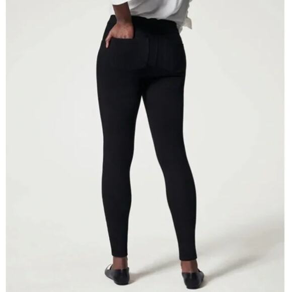 Spanx Jean-ish Black Legging Pants Size L - Picture 2 of 8
